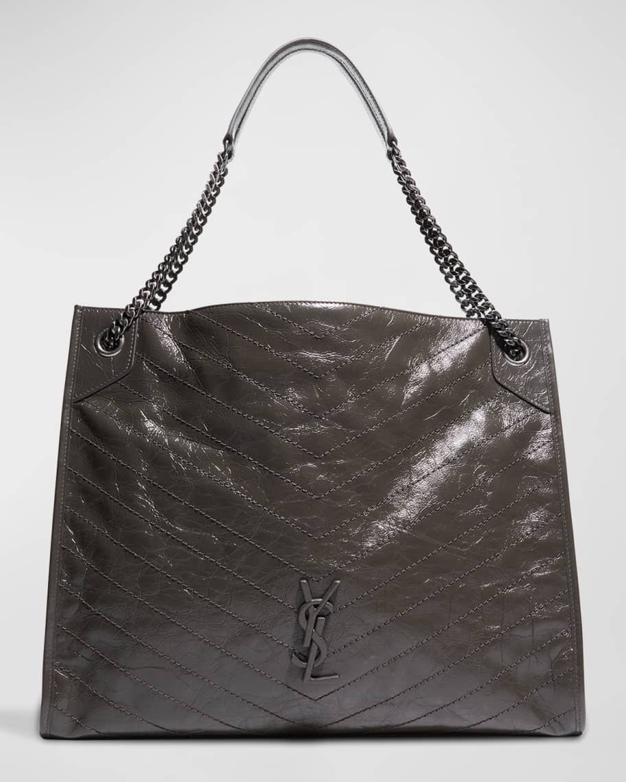 トートバッグ SAINT LAURENT Black Vinyl And Leather Panier Shopping Bag 0400018013768_BLACK?wid=600&