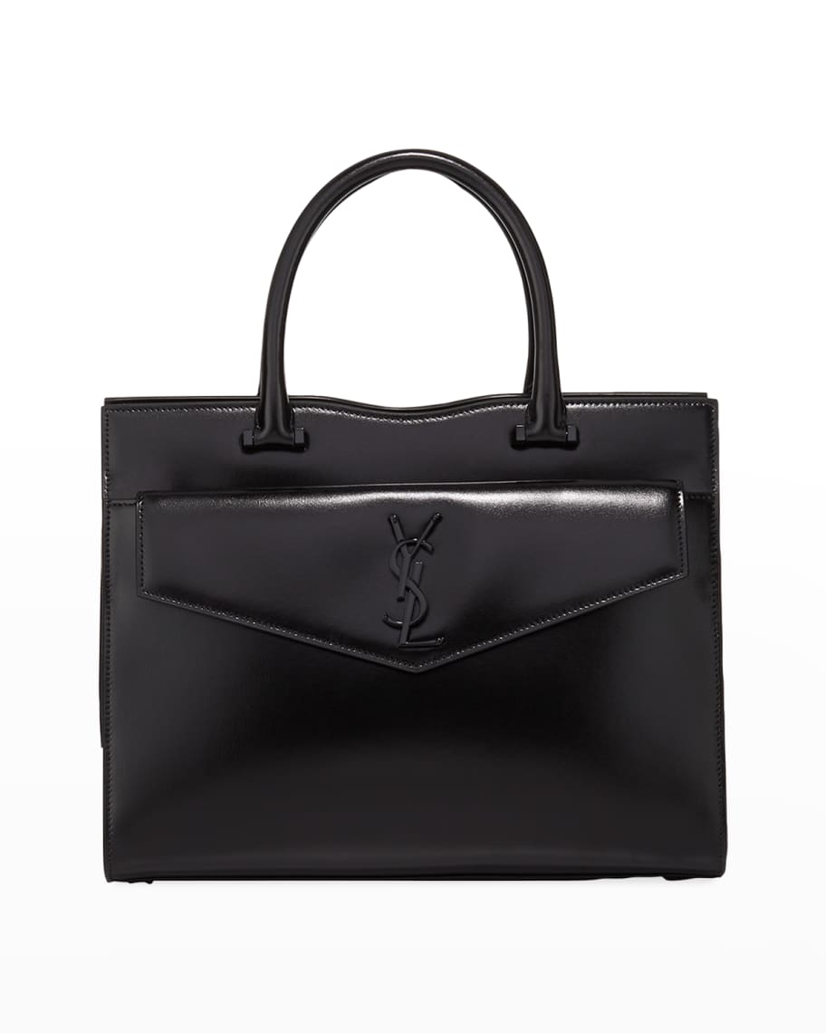 Saint Laurent Uptown Medium YSL Leather Tote Bag | Neiman Marcus