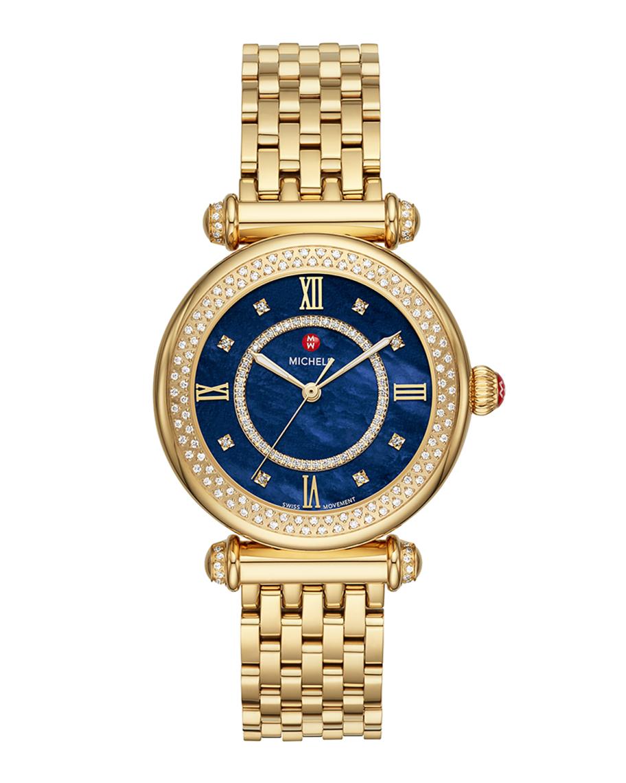 Michele watch caber diamond 35mm gold Michele Caber Women main image 3
