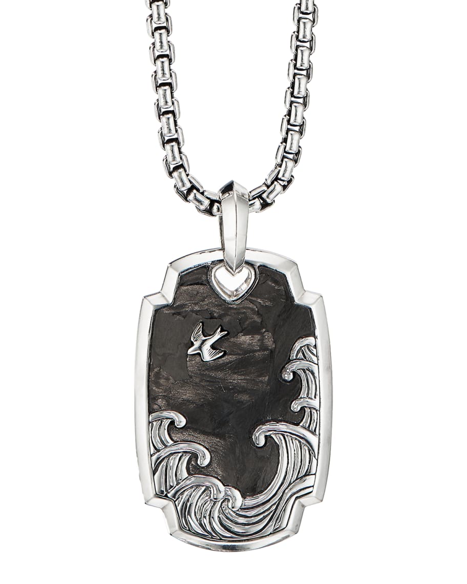David Yurman Men's Waves Pendant with Carbon Neiman Marcus