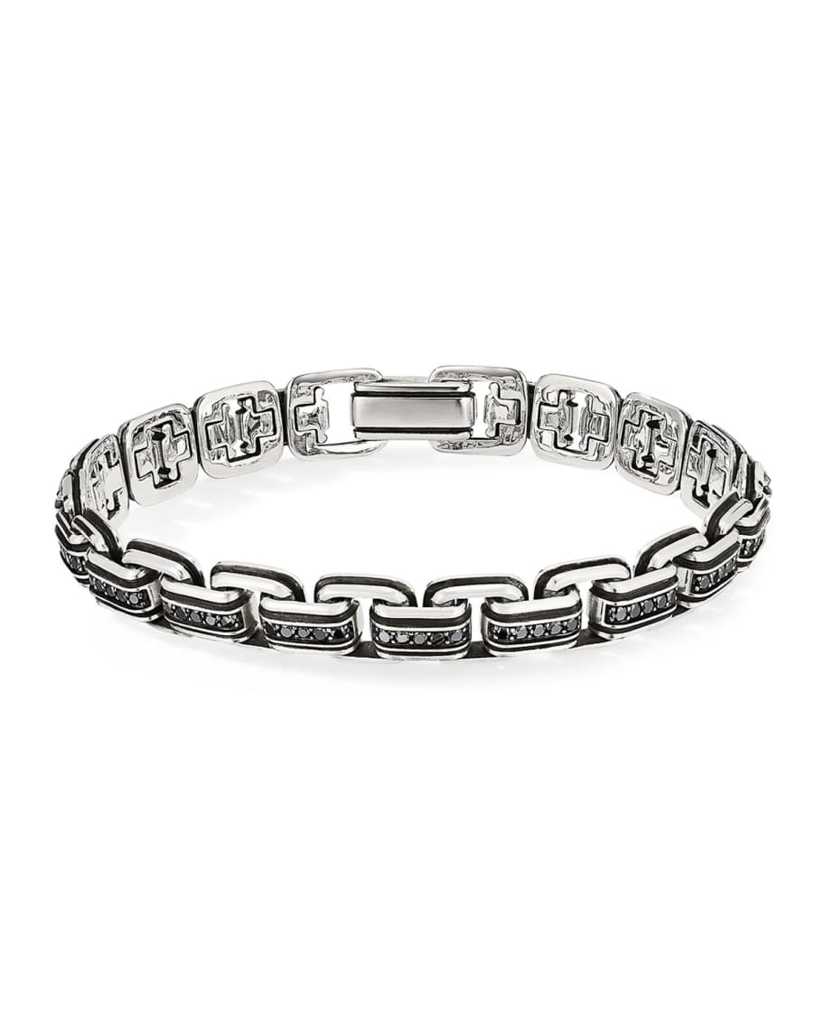 David Yurman Men's Deco Pave Black Diamond Chain Link Bracelet | Neiman ...