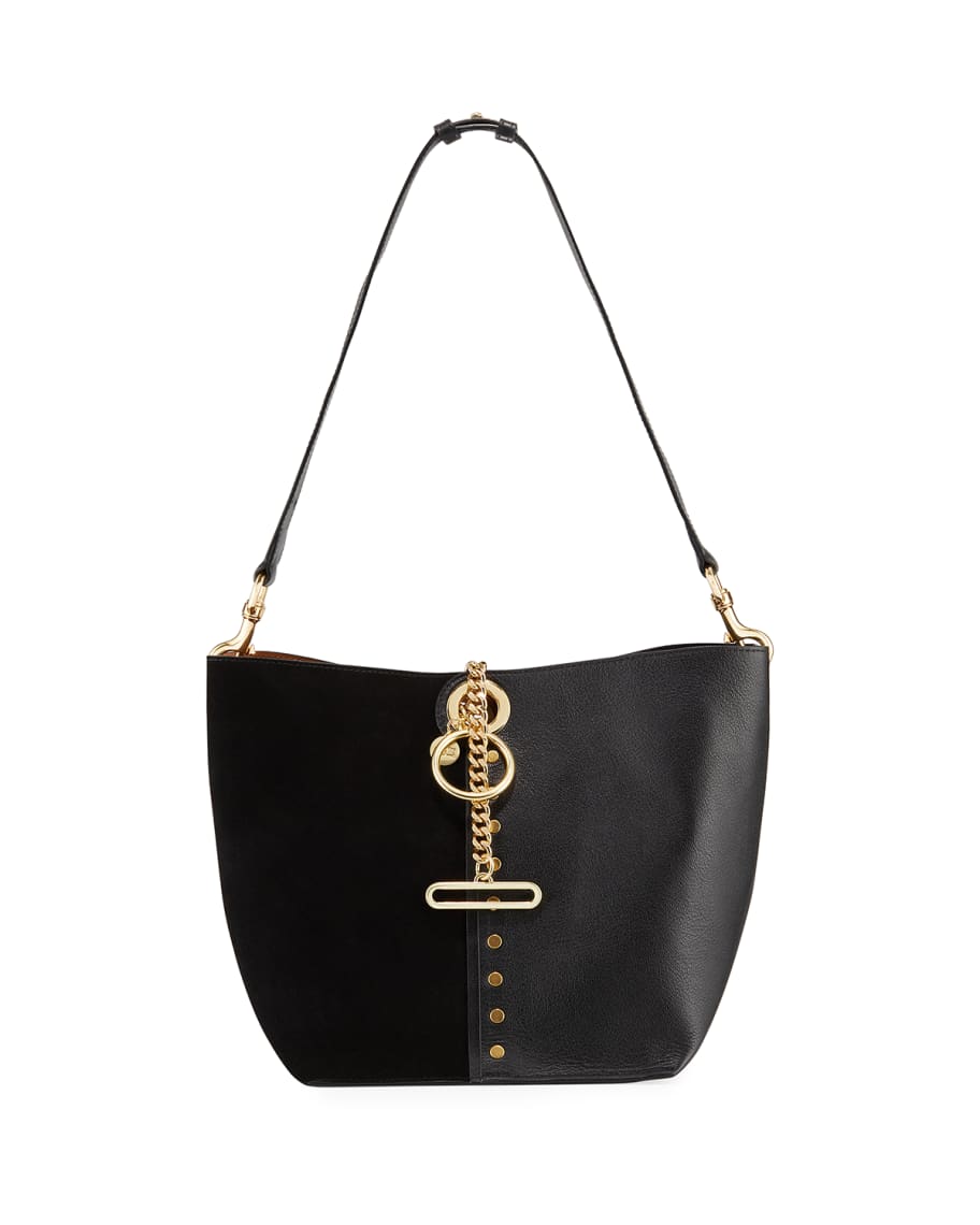 See by Chloe Gaia Leather and Suede Shoulder Bag | Neiman Marcus