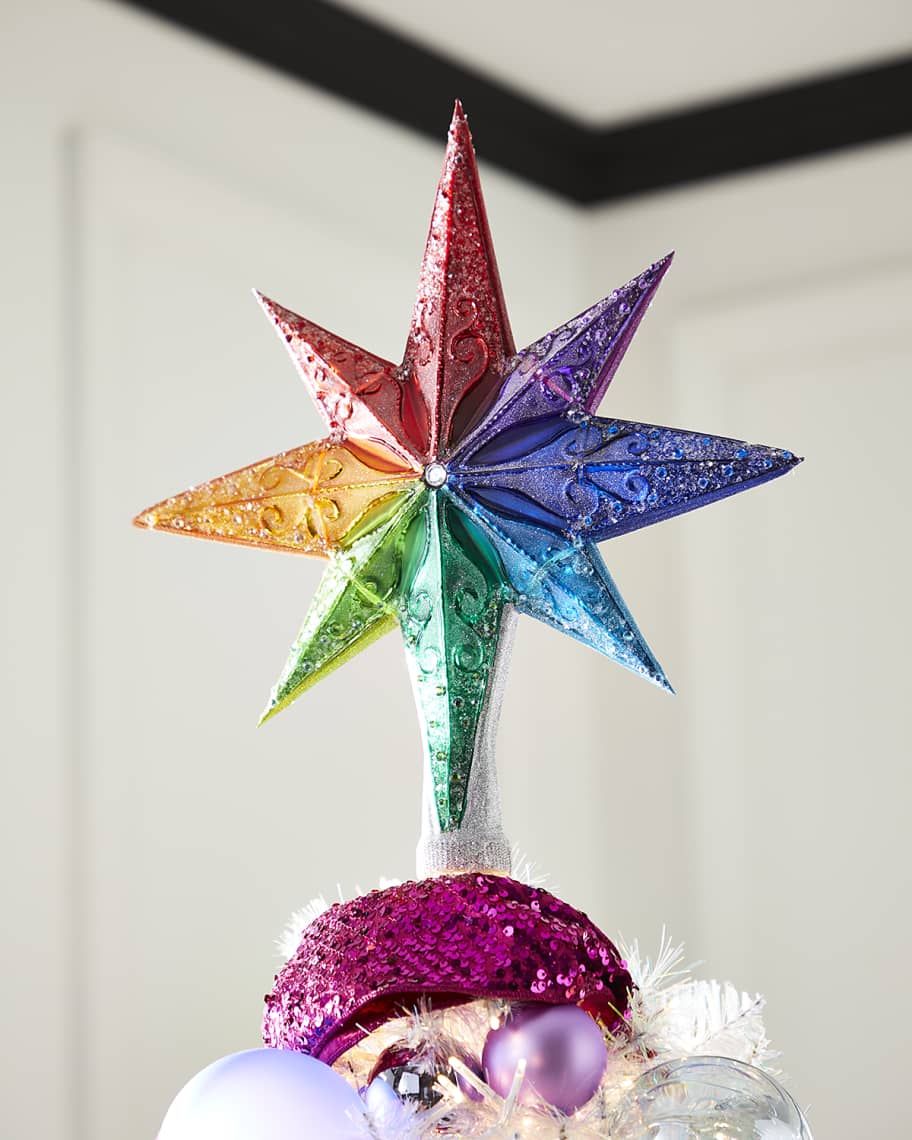 Christopher Radko Rainbow Stellar Finial Neiman Marcus