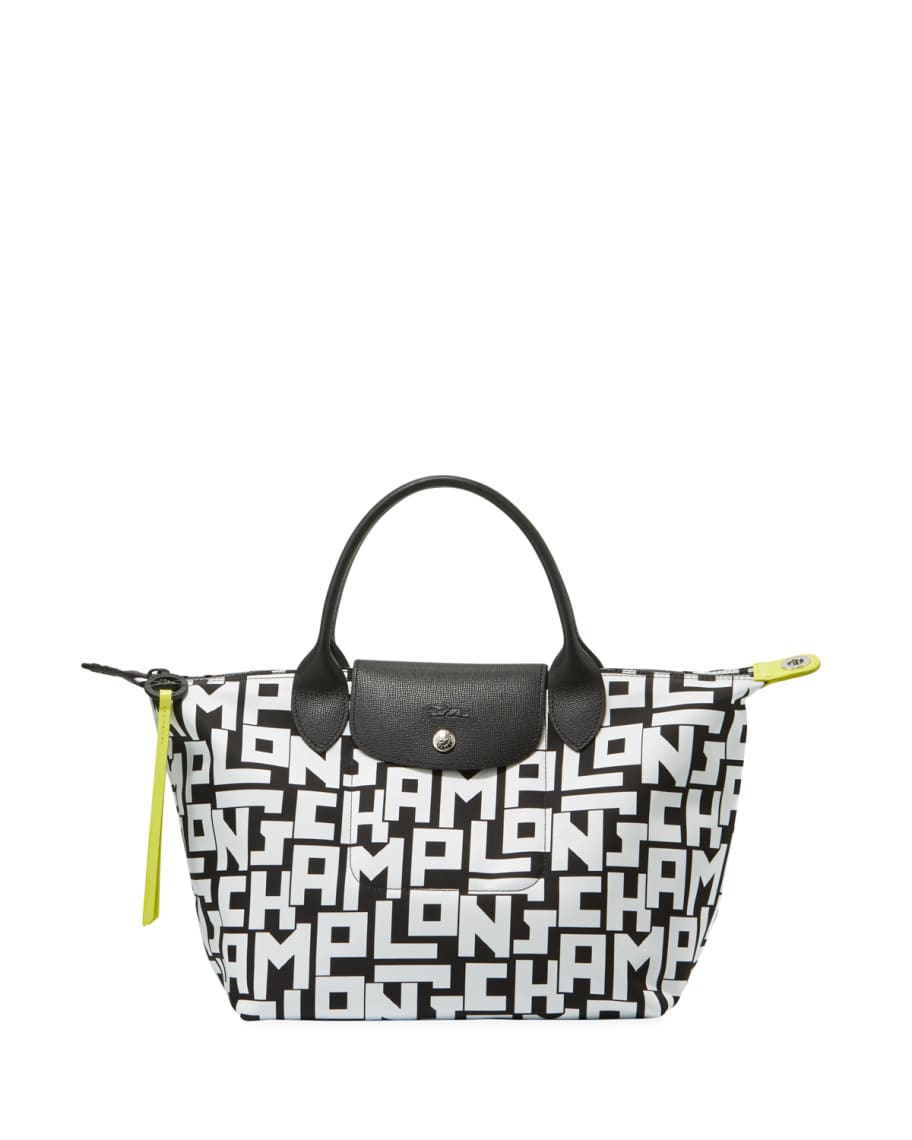 Longchamp Coated Canvas Le Pliage Tote Bag - White Handle Bags, Handbags -  WL860321