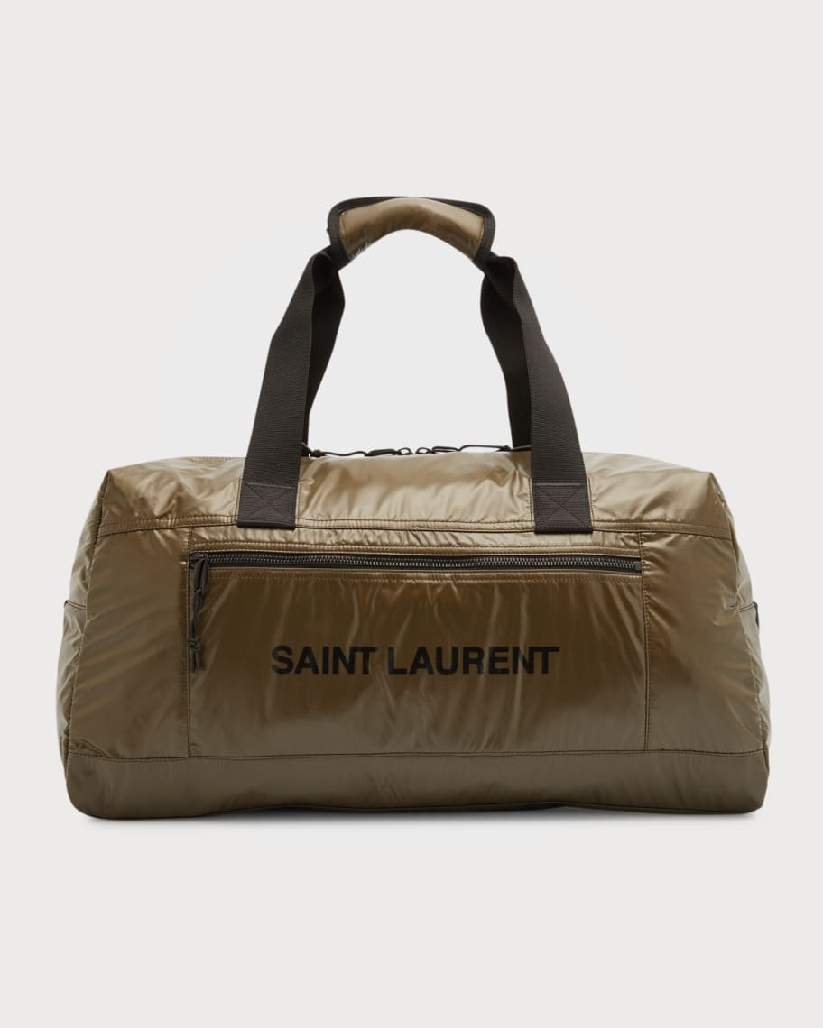 Saint Laurent Men's YSL Sport Nylon Logo Duffel Bag | Neiman Marcus