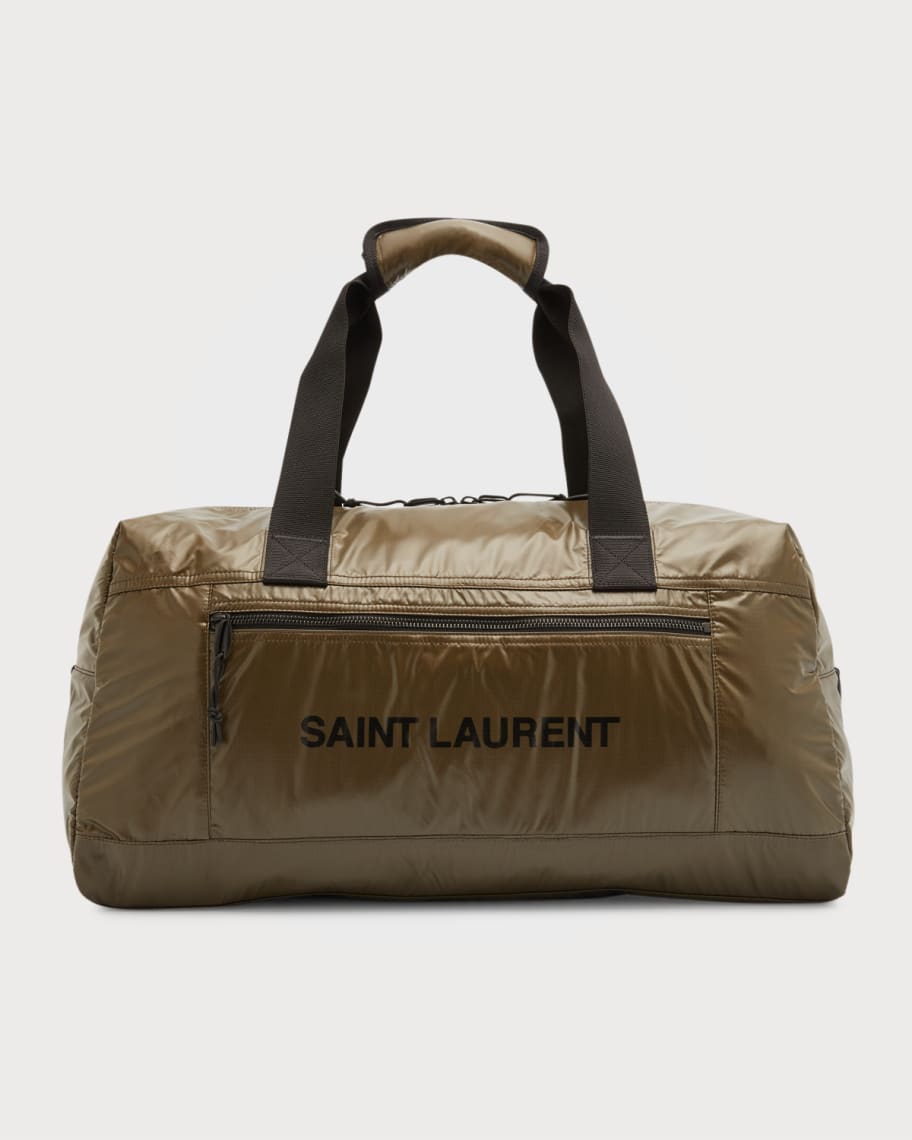 Saint Laurent Men's Embossed Padded Leather Tote Bag