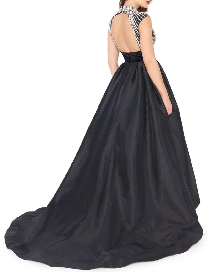 mac duggal cap sleeve gown