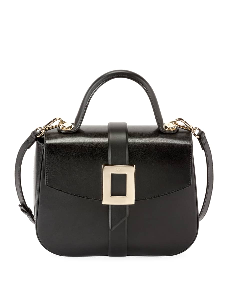 Roger Vivier Beau Vivier Smooth Calf Leather Top-Handle Shoulder Bag |  Neiman Marcus