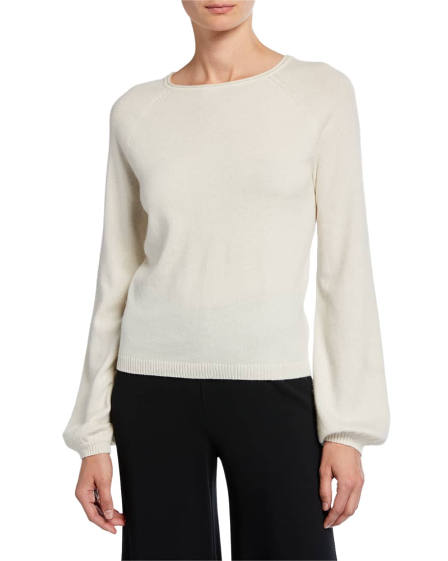 Co Boat-Neck Long-Sleeve Cashmere Poet Sweater | Neiman Marcus