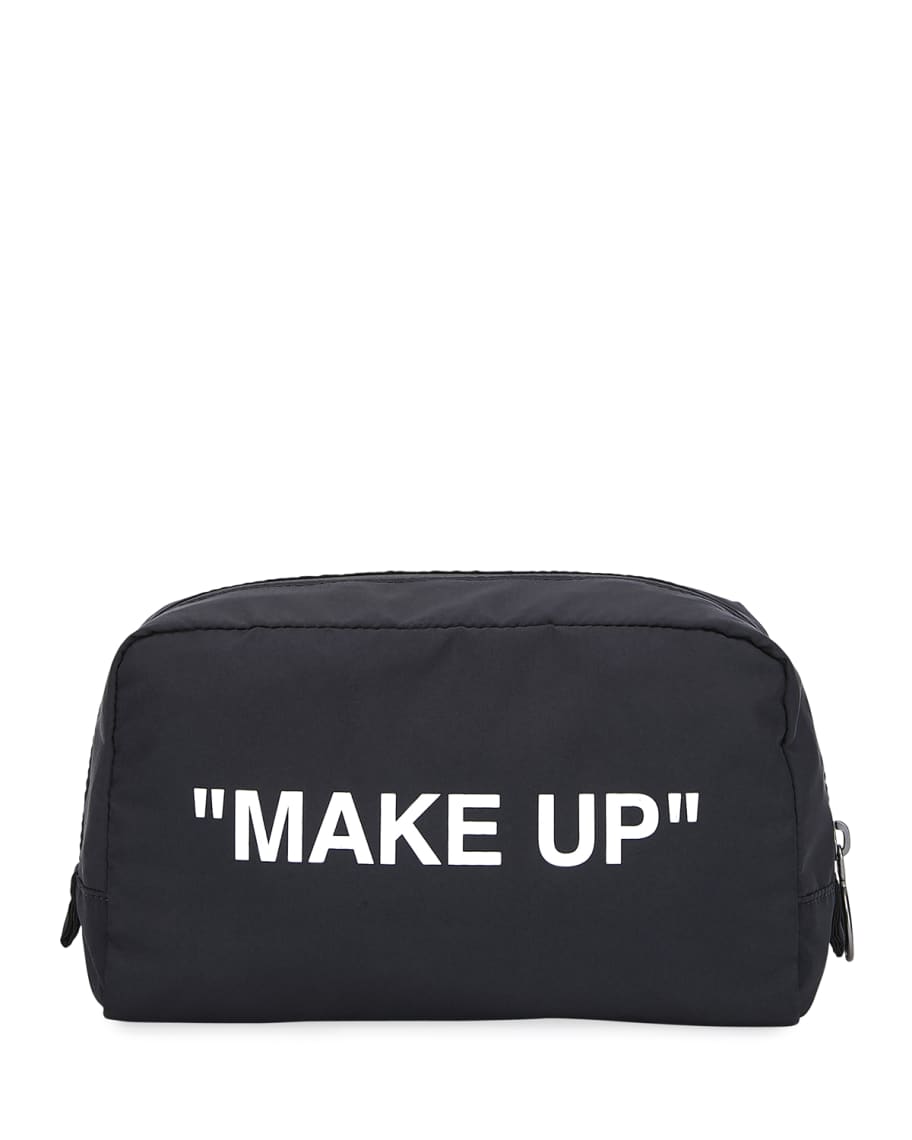 Off white discount makeup pouch