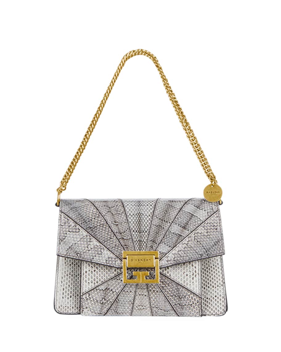 Givenchy GV3 Small Patchwork Snakeskin Shoulder Bag | Neiman Marcus