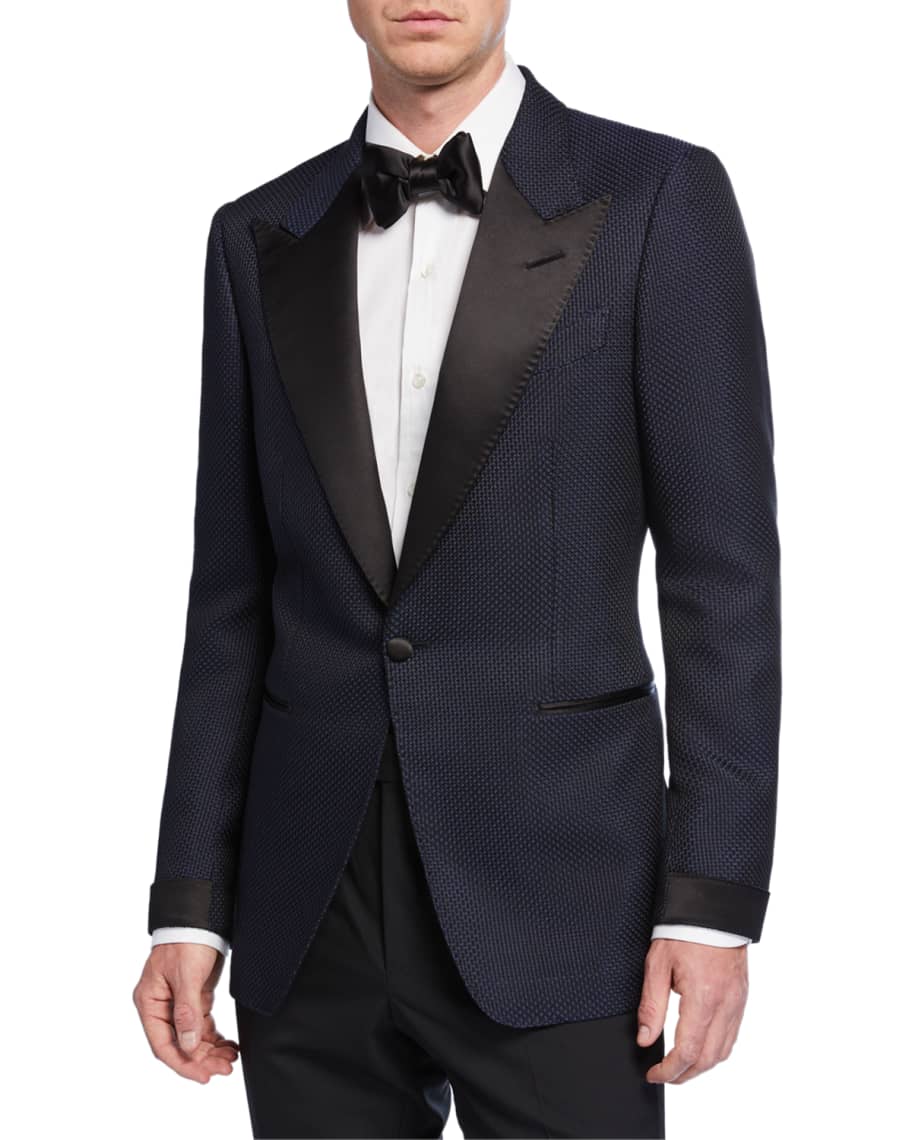 TOM FORD Men's Shelton Textured Evening Jacket | Neiman Marcus