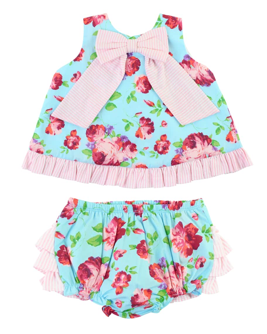 RuffleButts Life Is Rosy Swing Top w/ Matching Bloomers, Size 0M-2T ...