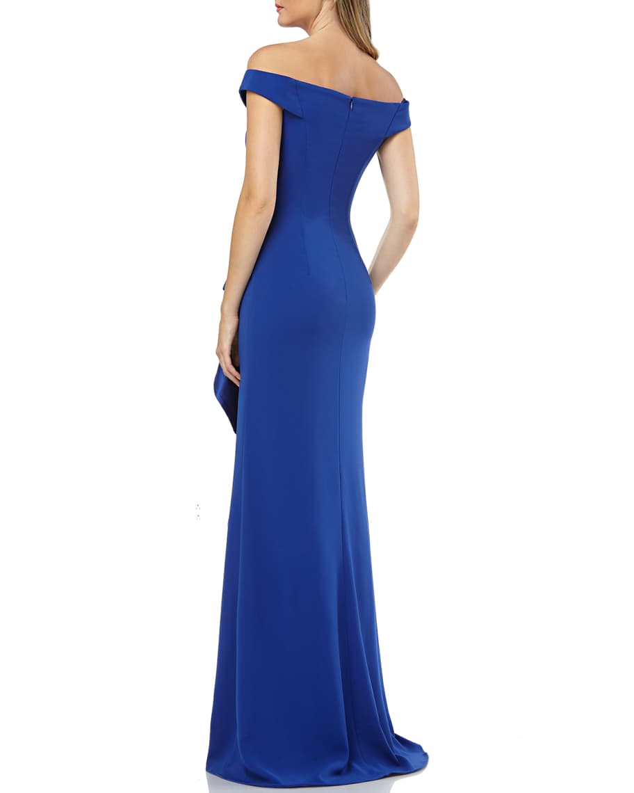 carmen marc valvo infusion cascading ruffle gown
