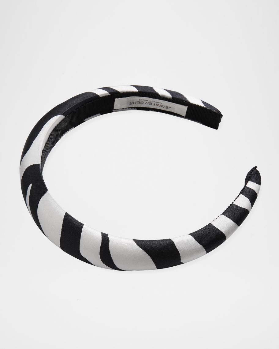 Jennifer Behr Tori Leopard Print Silk Headband | Neiman Marcus display picture 2