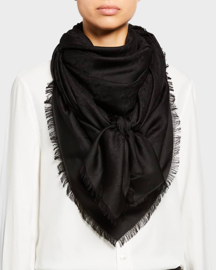 指輪・リング SAINT LAURENT CASHMERE FRINGED SCARF SAINT LAURENT Fringed embroidered cashmere scarf | NET-A-PORTER