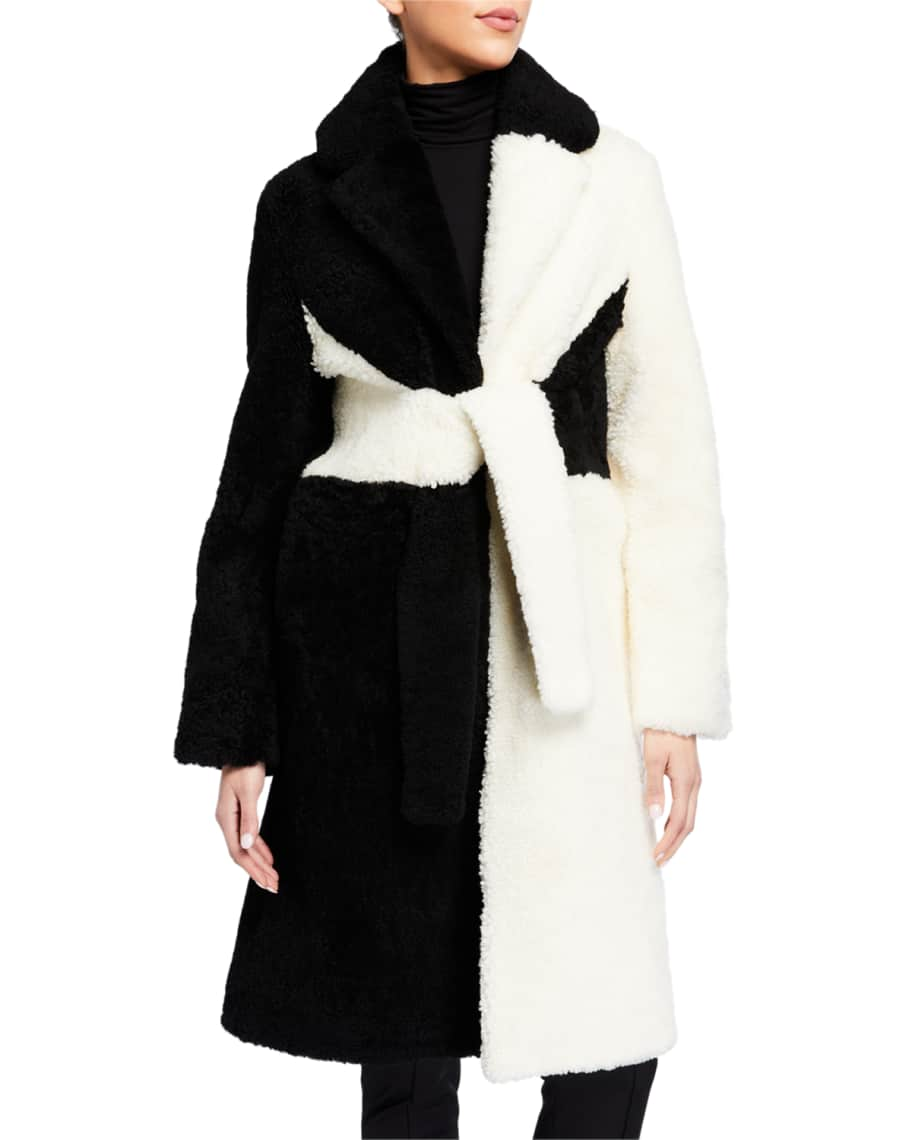 Saks Potts Colorblock Shearling Jacket | Neiman