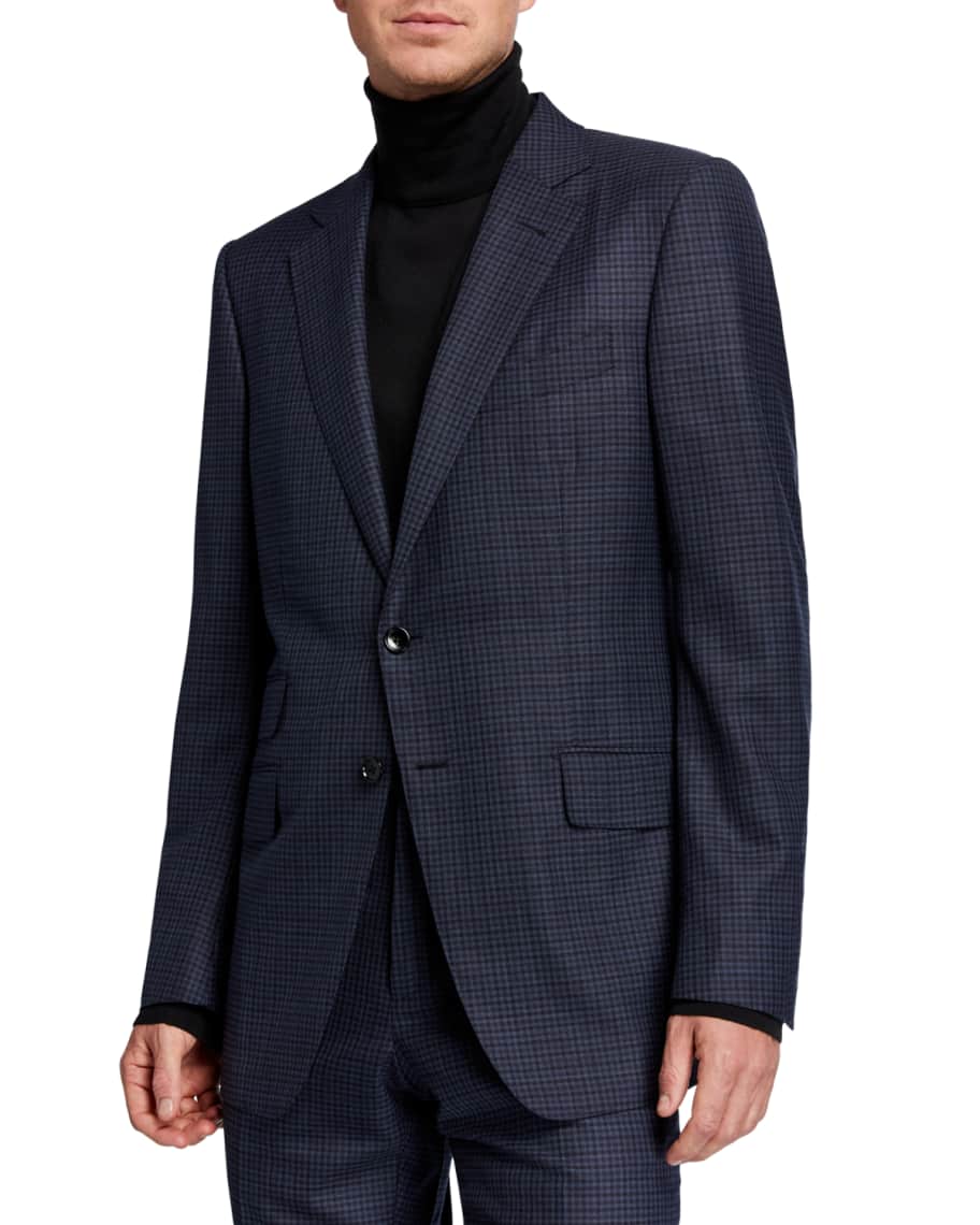 TOM FORD Men's Micro Tattersall Two-Piece Suit | Neiman Marcus