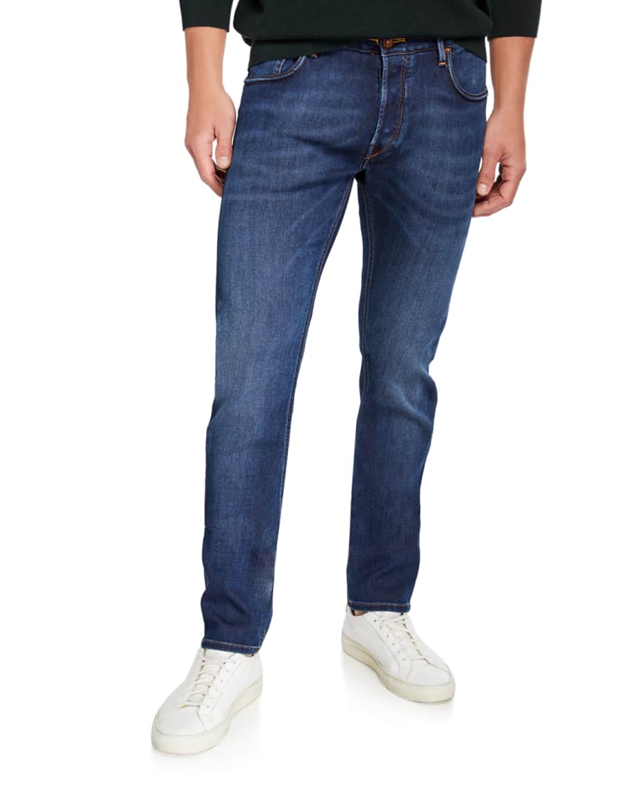 Hand Picked Men's Honeycomb Slim-Fit Jeans | Neiman Marcus