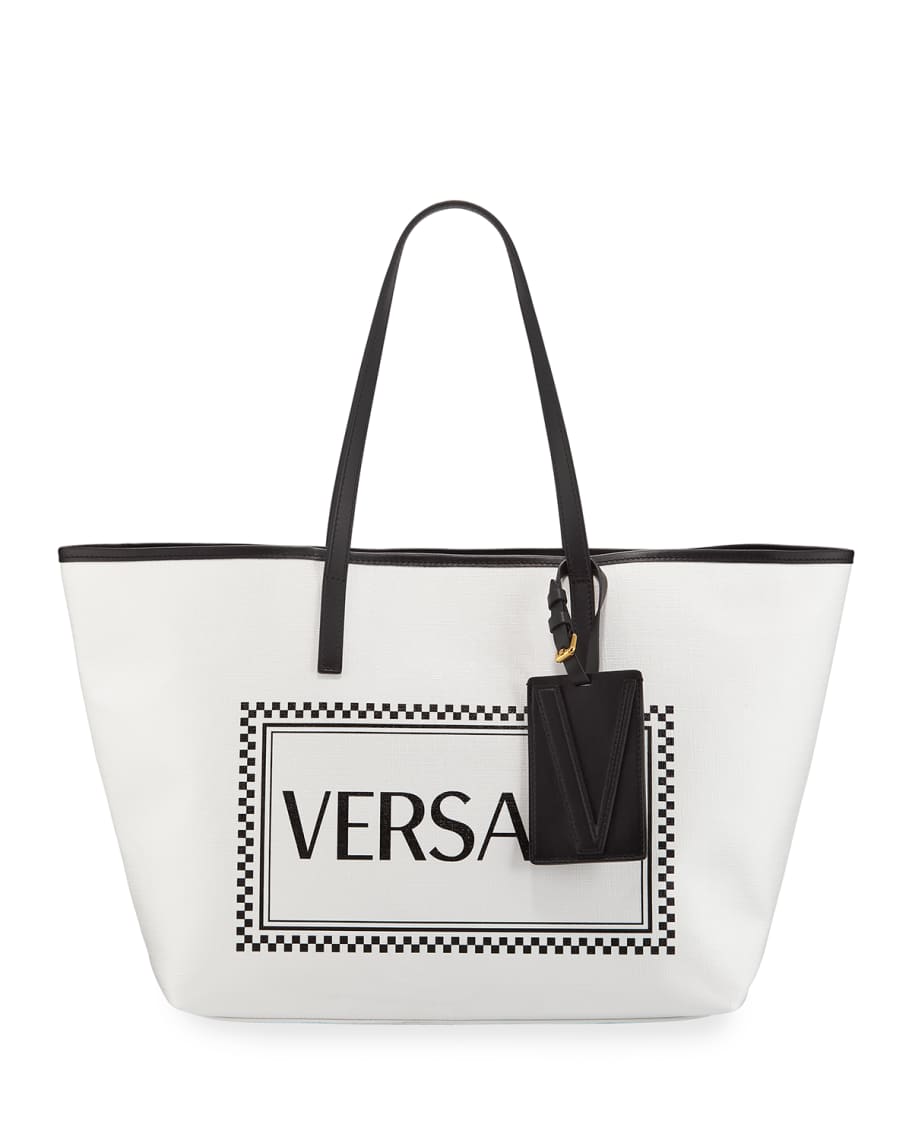 Versace 90s Logo Small Tote Bag | Neiman Marcus