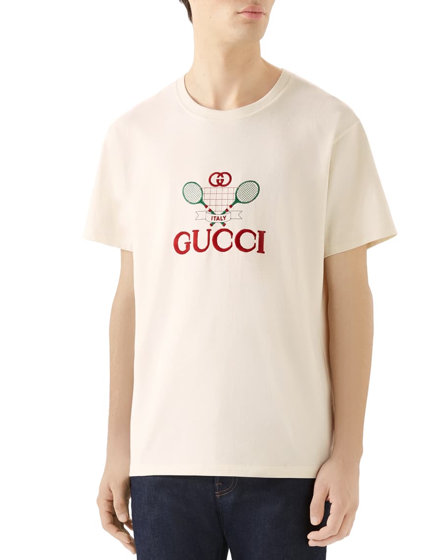 Gucci Men's Tennis Logo T-Shirt | Neiman Marcus