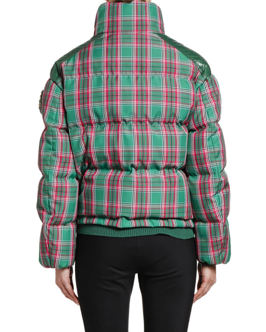 Moncler chou plaid puffer jacket clearance