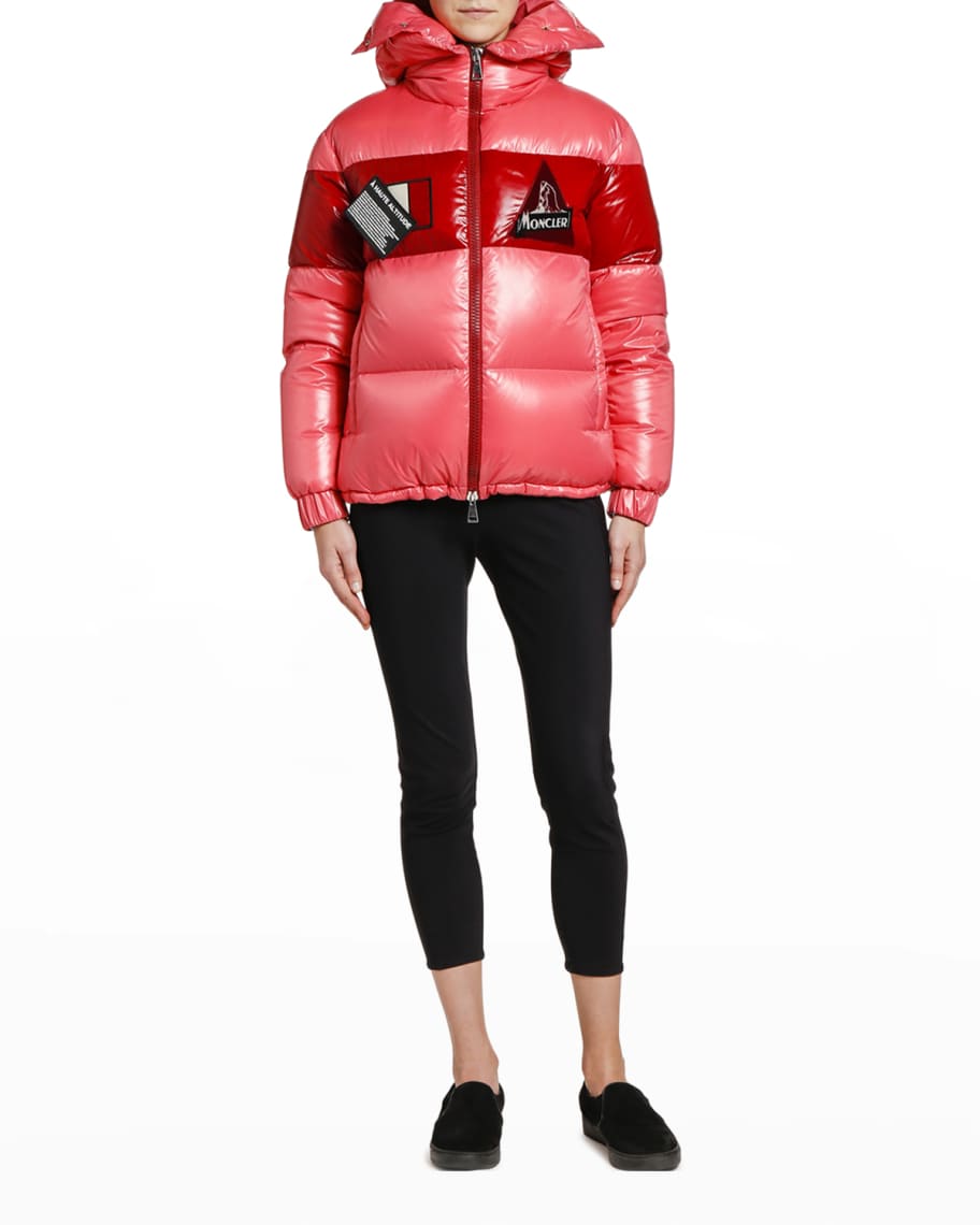 Moncler Gary Puffer Jacket w Patches Neiman Marcus