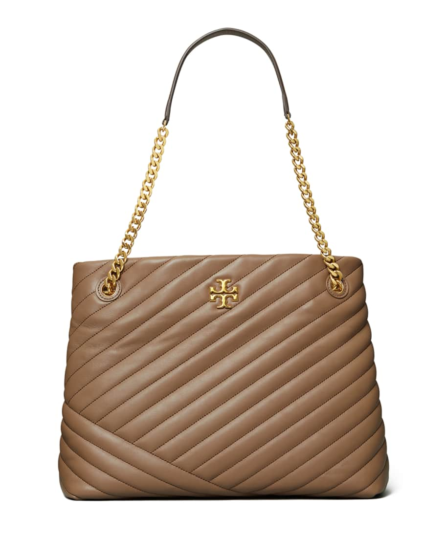 Tory Burch Kira Chevron Tote in Black