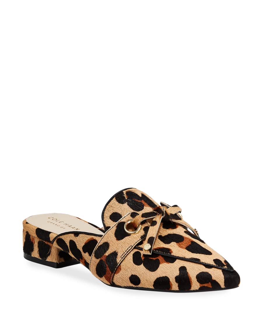 Cole haan leopard mules top