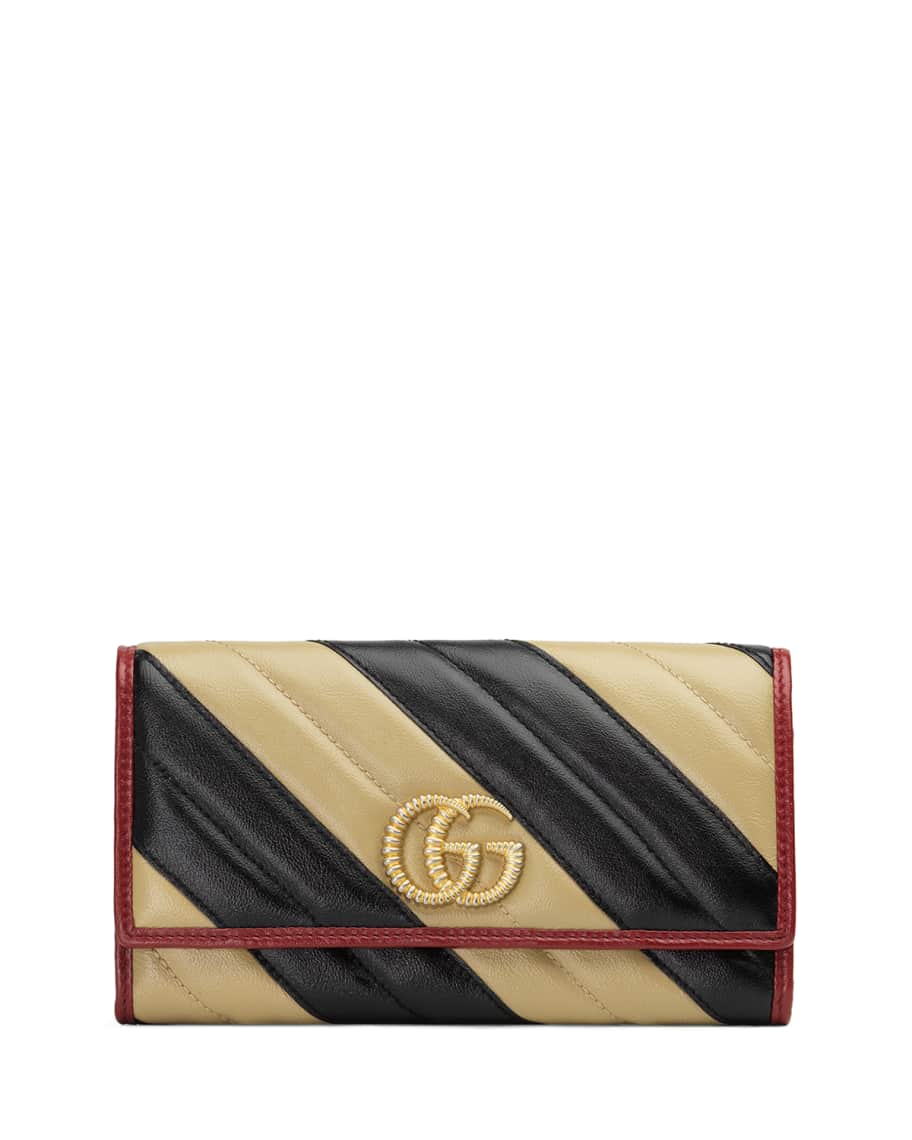 Gucci GG Marmont Torchon Continental Wallet | Neiman Marcus