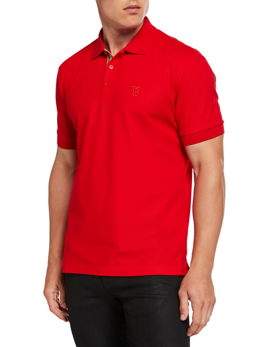 Burberry Men's 'Eddie' Polo Shirt - Natural - Polo Shirts