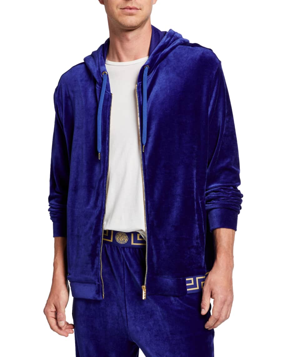 Versace Men's Greek Key Gym Jacket | Neiman Marcus