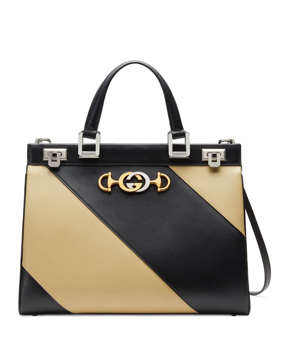 Gucci Gucci Zumi Medium Diagonal Striped Top-Handle Bag | Neiman Marcus
