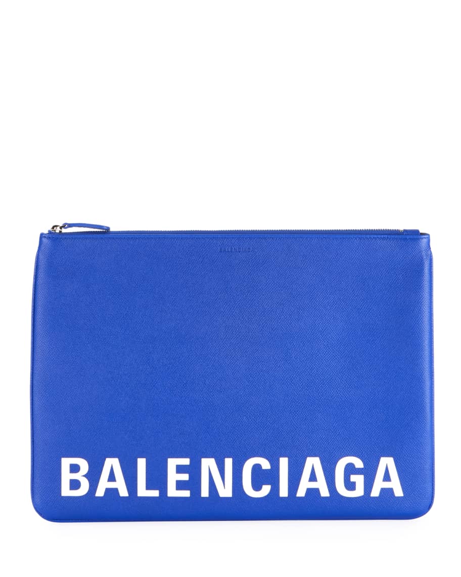 Balenciaga Men's Ville Leather Pouch Bag | Neiman Marcus