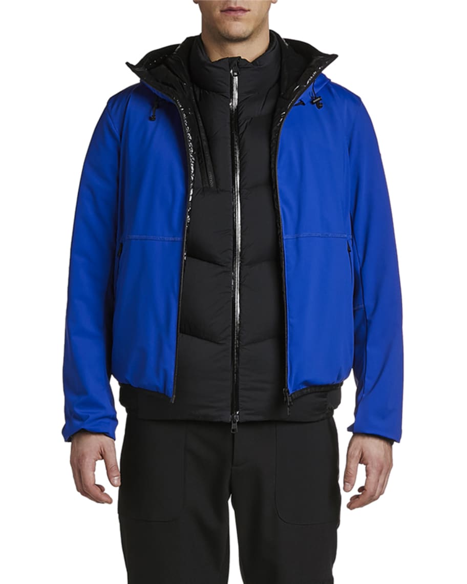 Moncler Men's Duport Two-Tone Jacket | Neiman Marcus