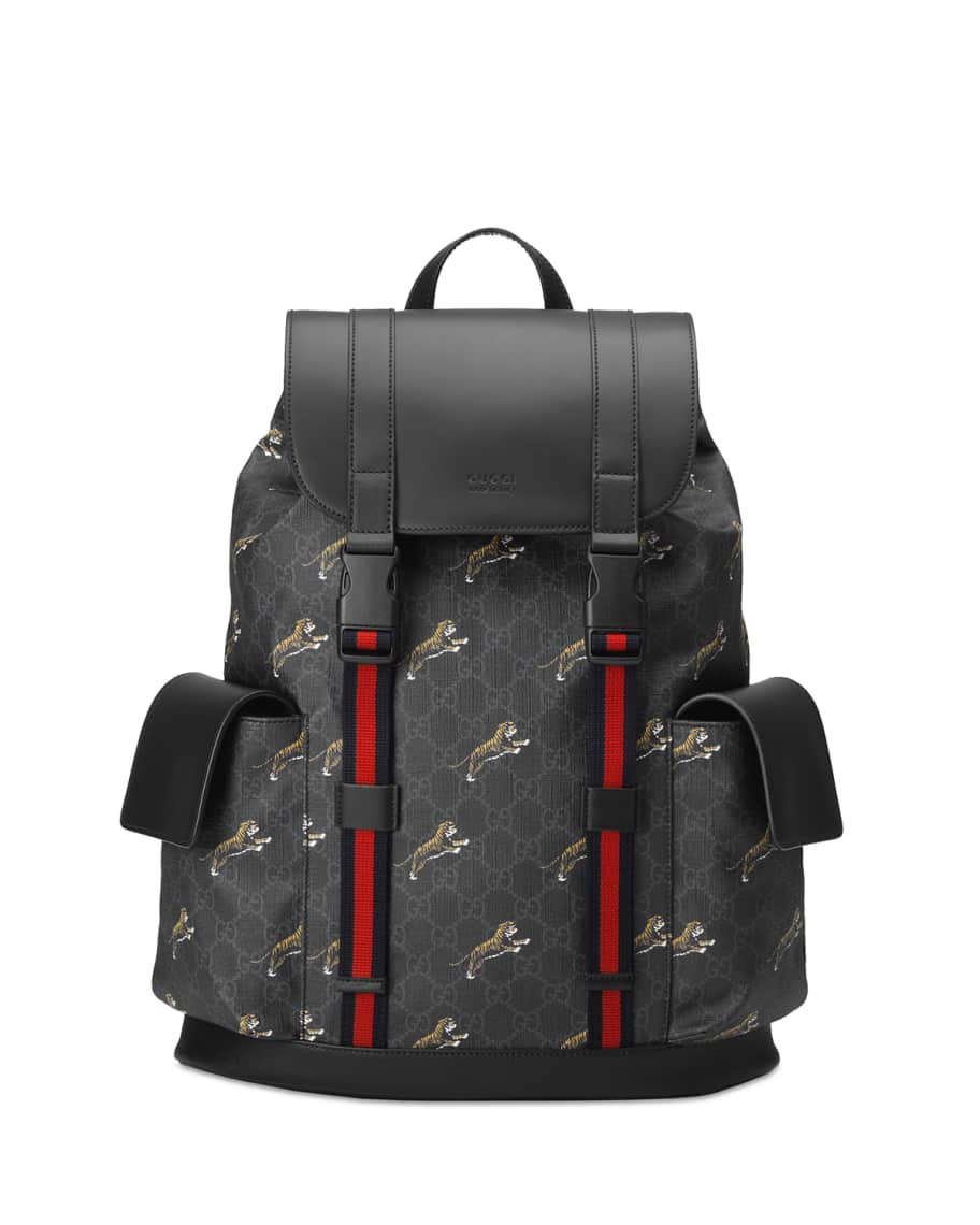 Gucci Men's GG Supreme Backpack | Neiman Marcus