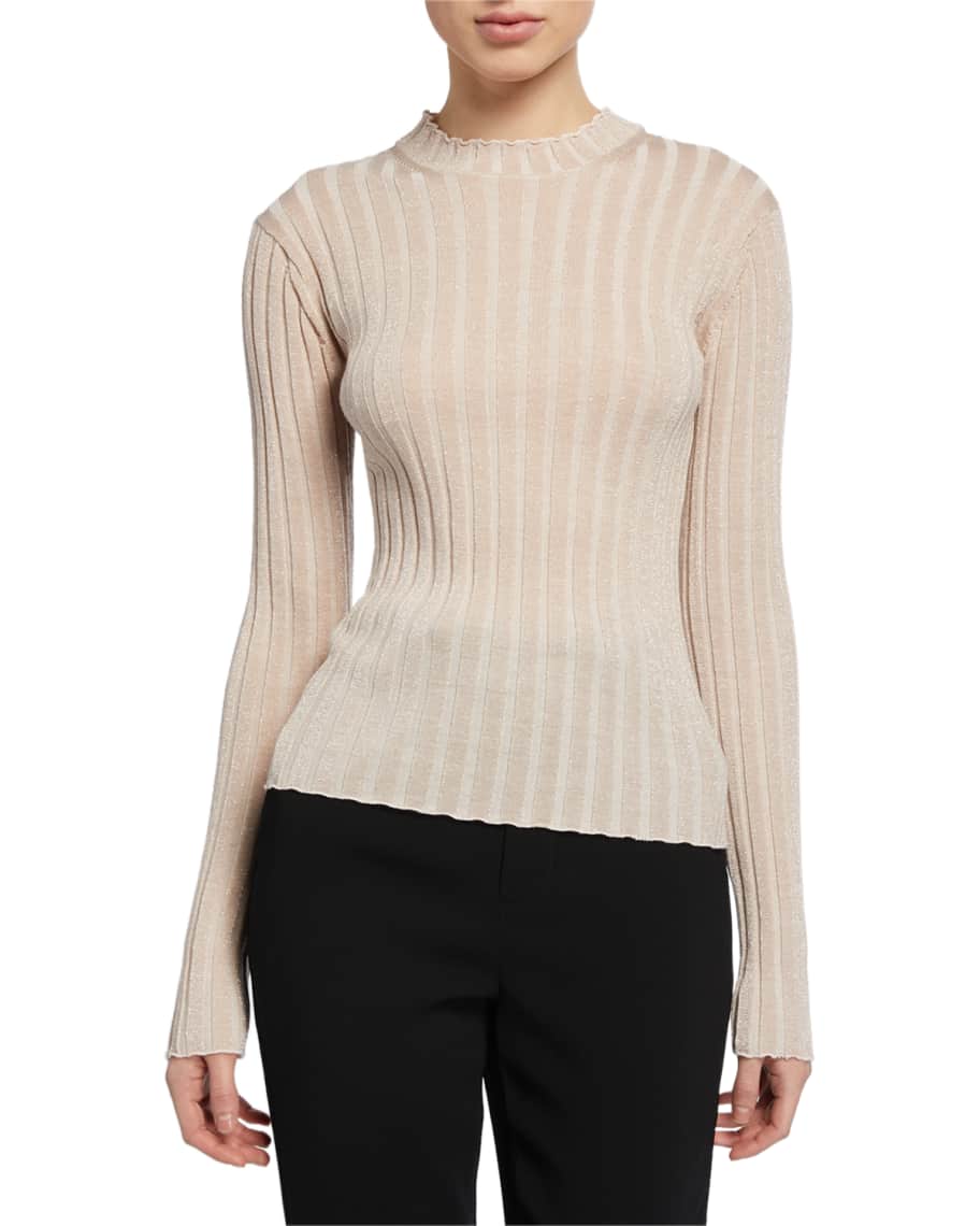 Vince Ribbed Pullover Sweater | Neiman Marcus