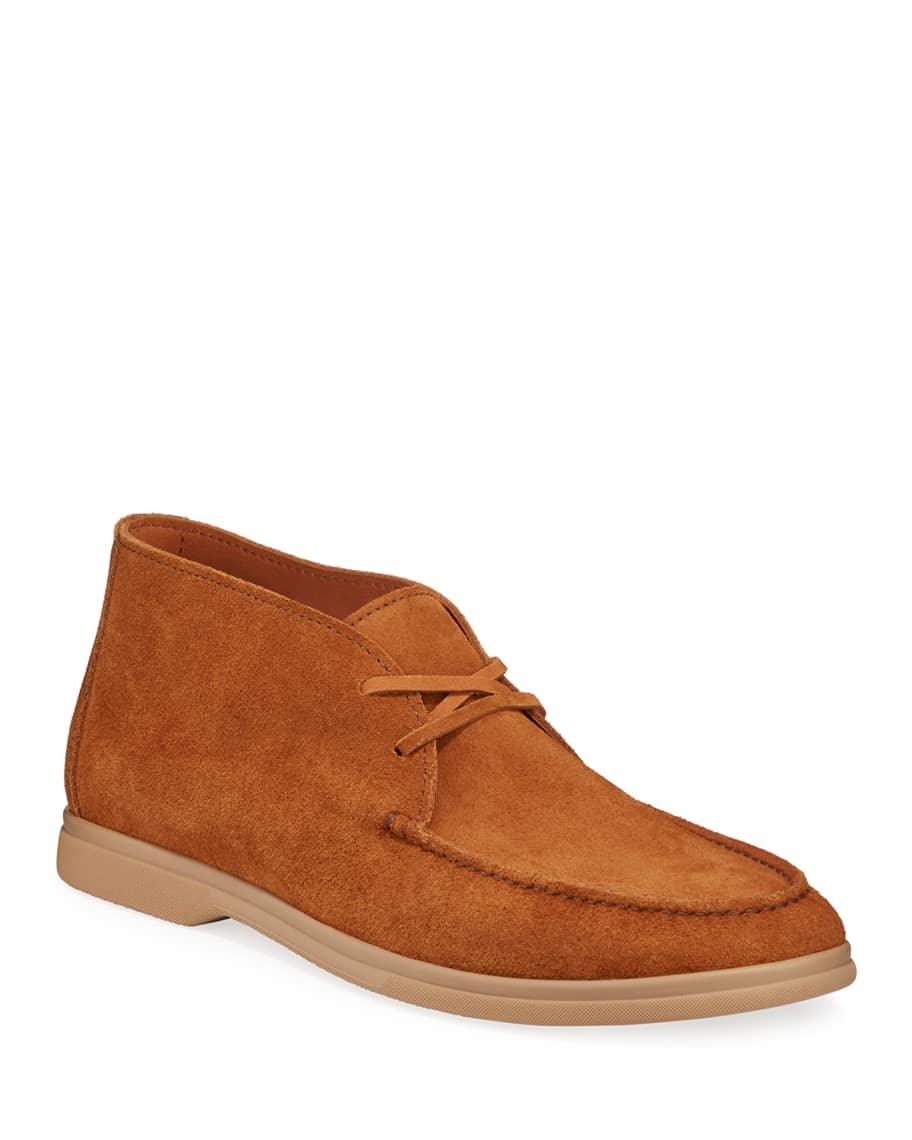 Brunello Cucinelli Men's Suede MidTop Desert Chukka Boots Neiman Marcus