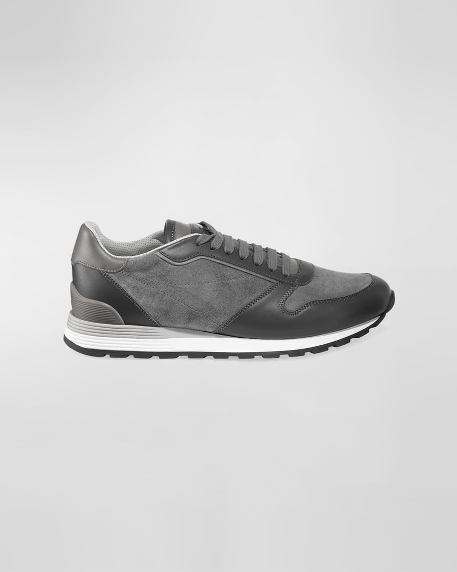 Men's Suede %26 Leather Athletic Sneakers
