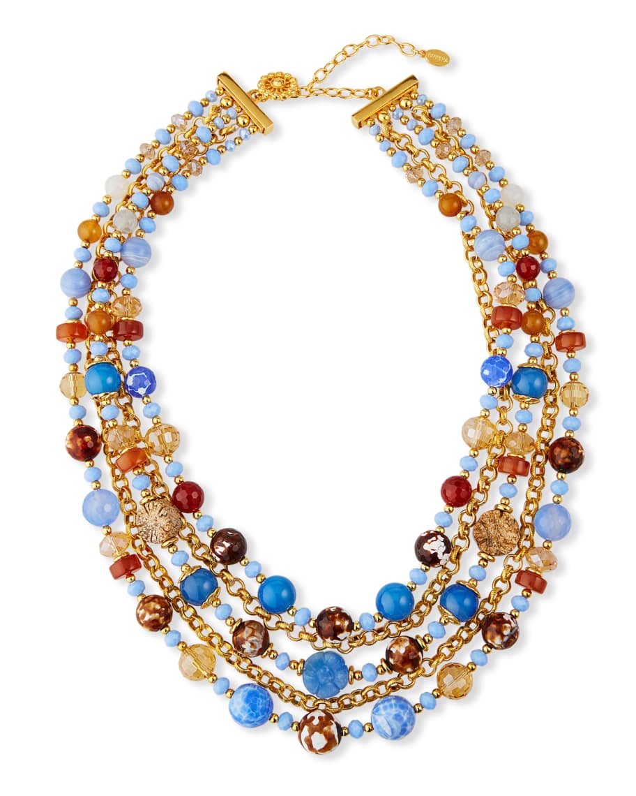 Jose & Maria Barrera 5-Strand Bead & Chain Necklace | Neiman Marcus