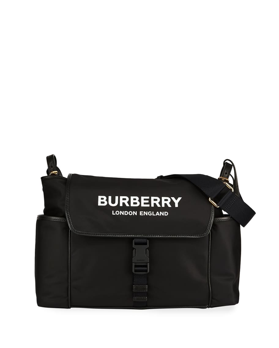 Burberry Logo Flap Diaper Bag | Neiman Marcus