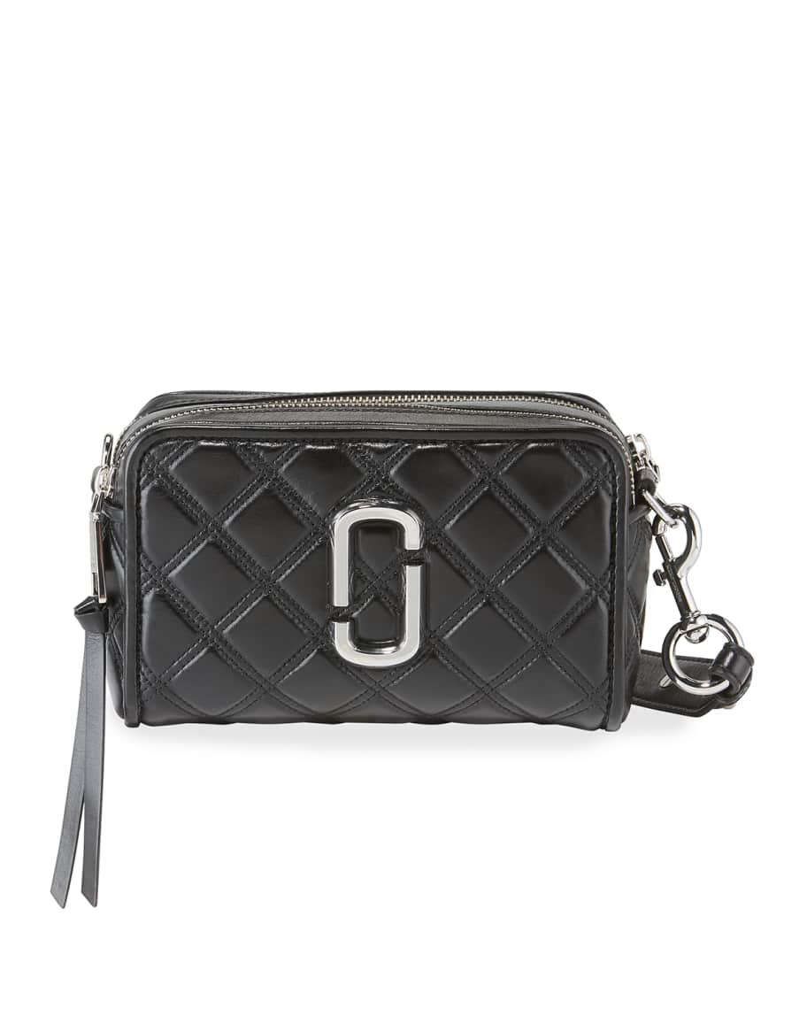 Marc Jacobs The Softshot 21 Quilted With Pearls Crossbody Cross Body  Handbags in Black