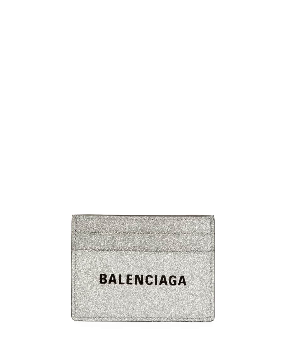 Balenciaga Everyday Large Glitter Card Case | Neiman Marcus
