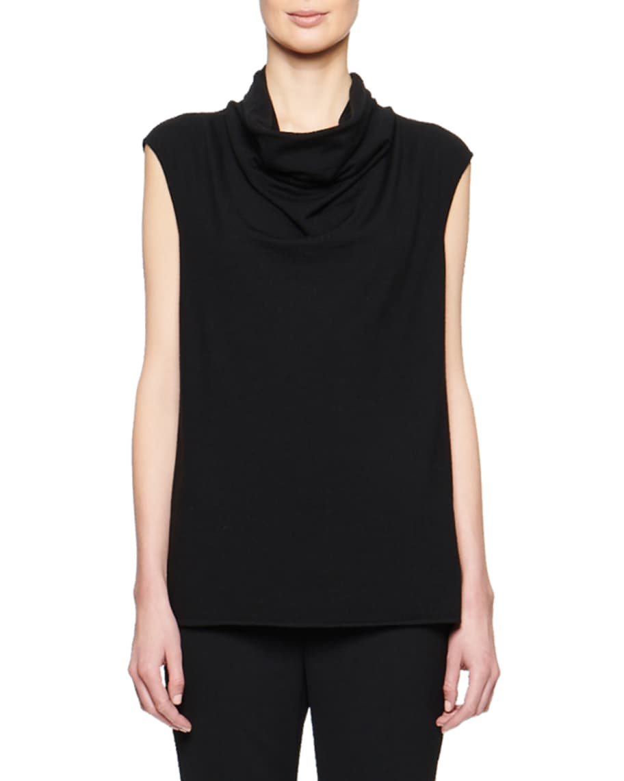 THE ROW Leila Wool-Cashmere Cowl-Neck Top | Neiman Marcus