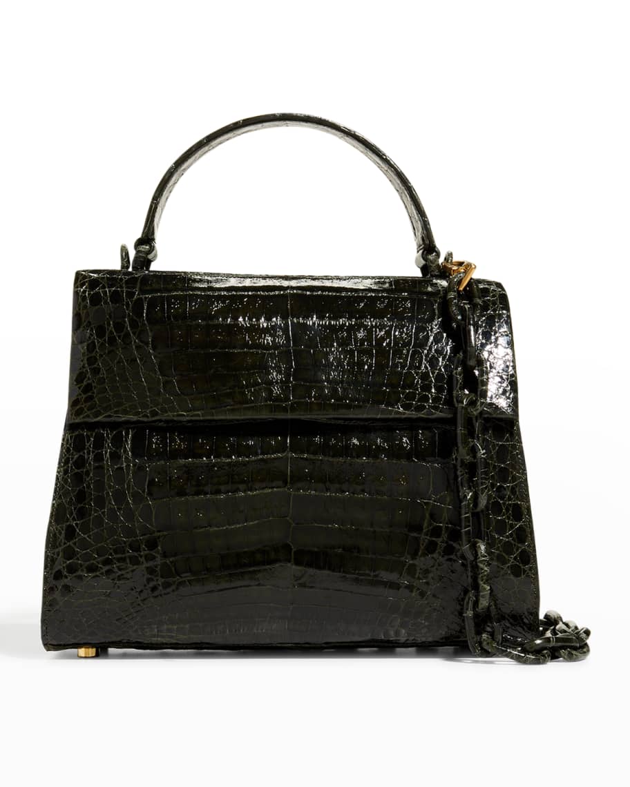 Nancy Gonzalez Lexi Large Crocodile Top-Handle Bag | Neiman Marcus