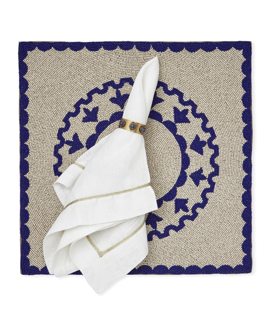 Image 2 of 2: Cabochon Napkin Rings, Set of 4