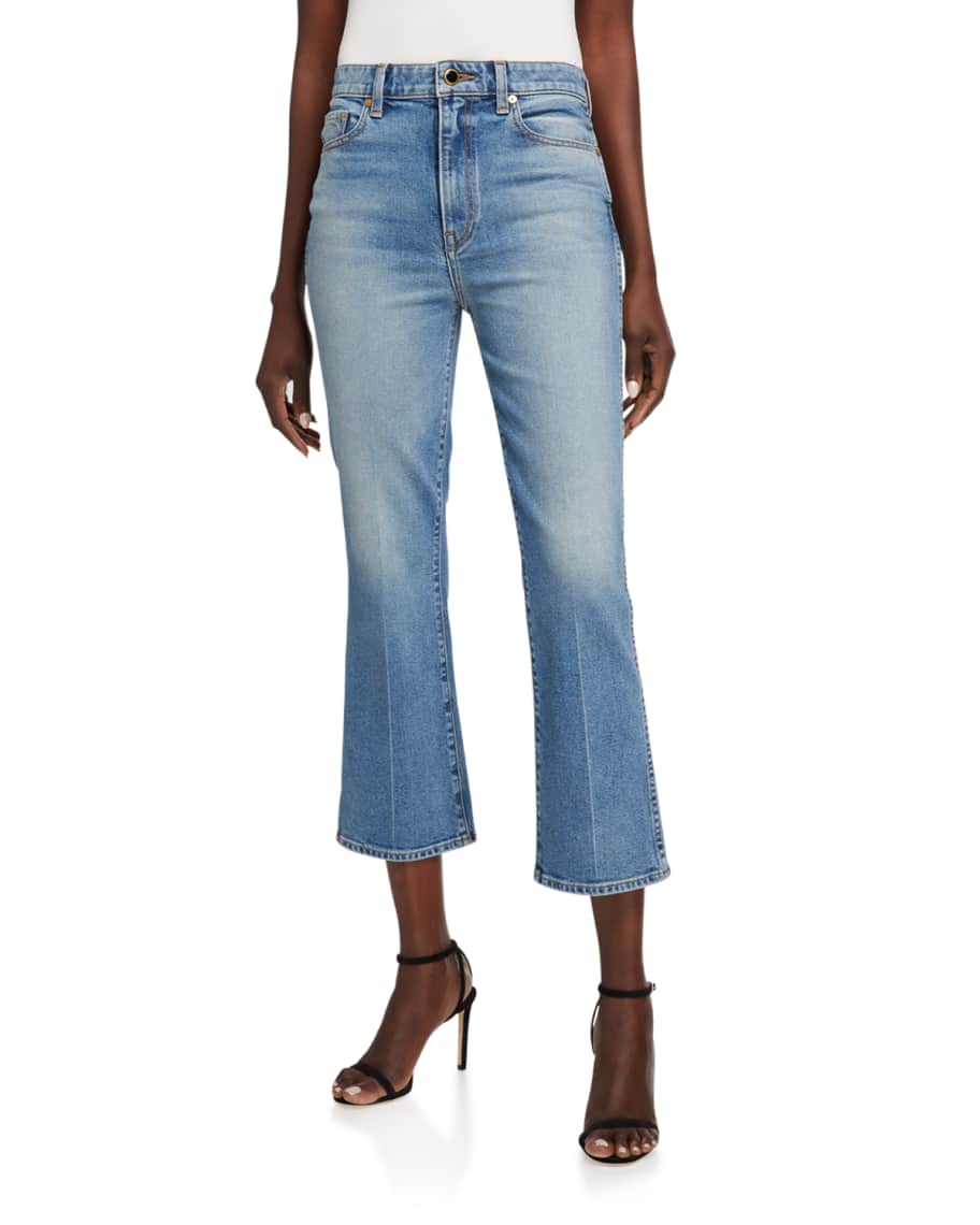Khaite benny crop flare jeans best sale