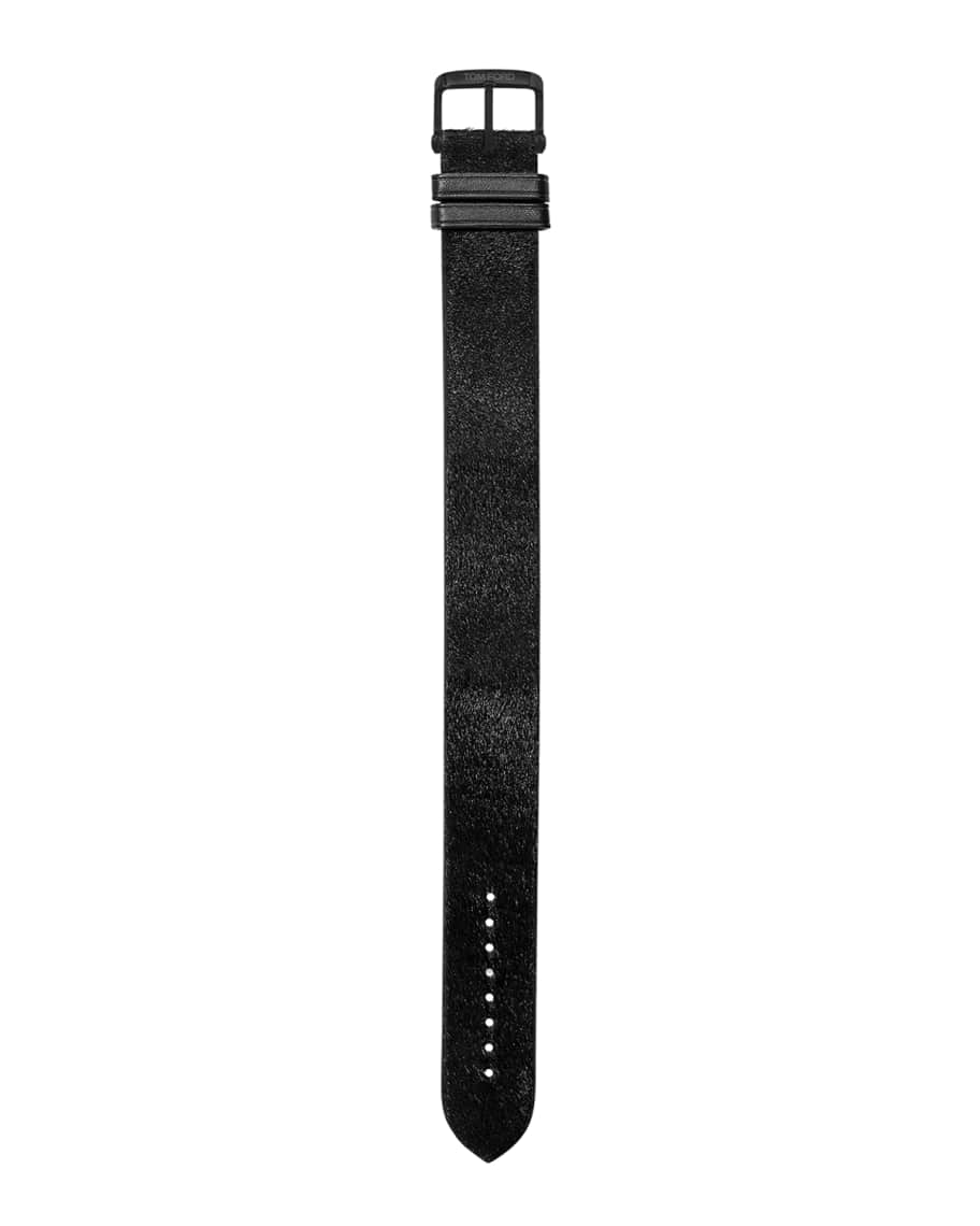 TOM FORD TIMEPIECES Large Calf Hair Leather Strap | Neiman Marcus