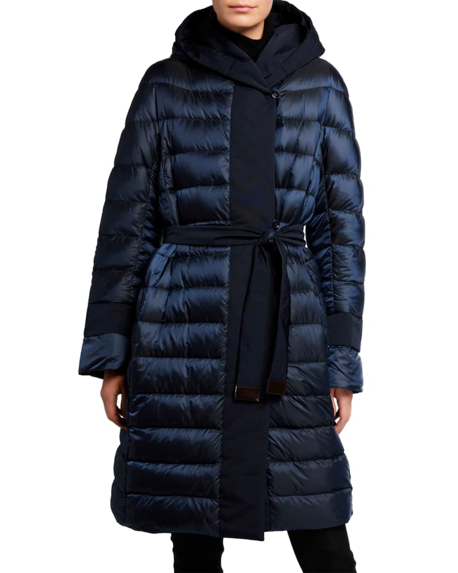 Max Mara Urbani Reversible Down Self Tie Coat Neiman Marcus