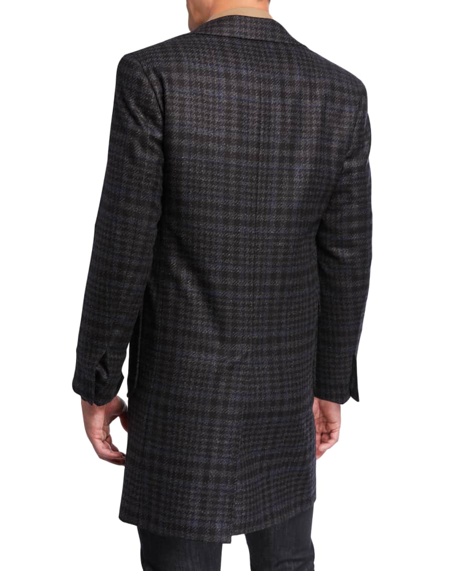 Canali Men s Impeccabile Plaid Wool Topcoat Neiman Marcus